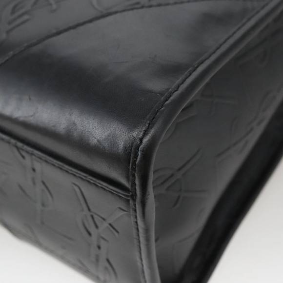 SAINT LAURENT Shoulder Bag PVCCanvas Black Gold Auth yk15945 - Picture 12 of 16